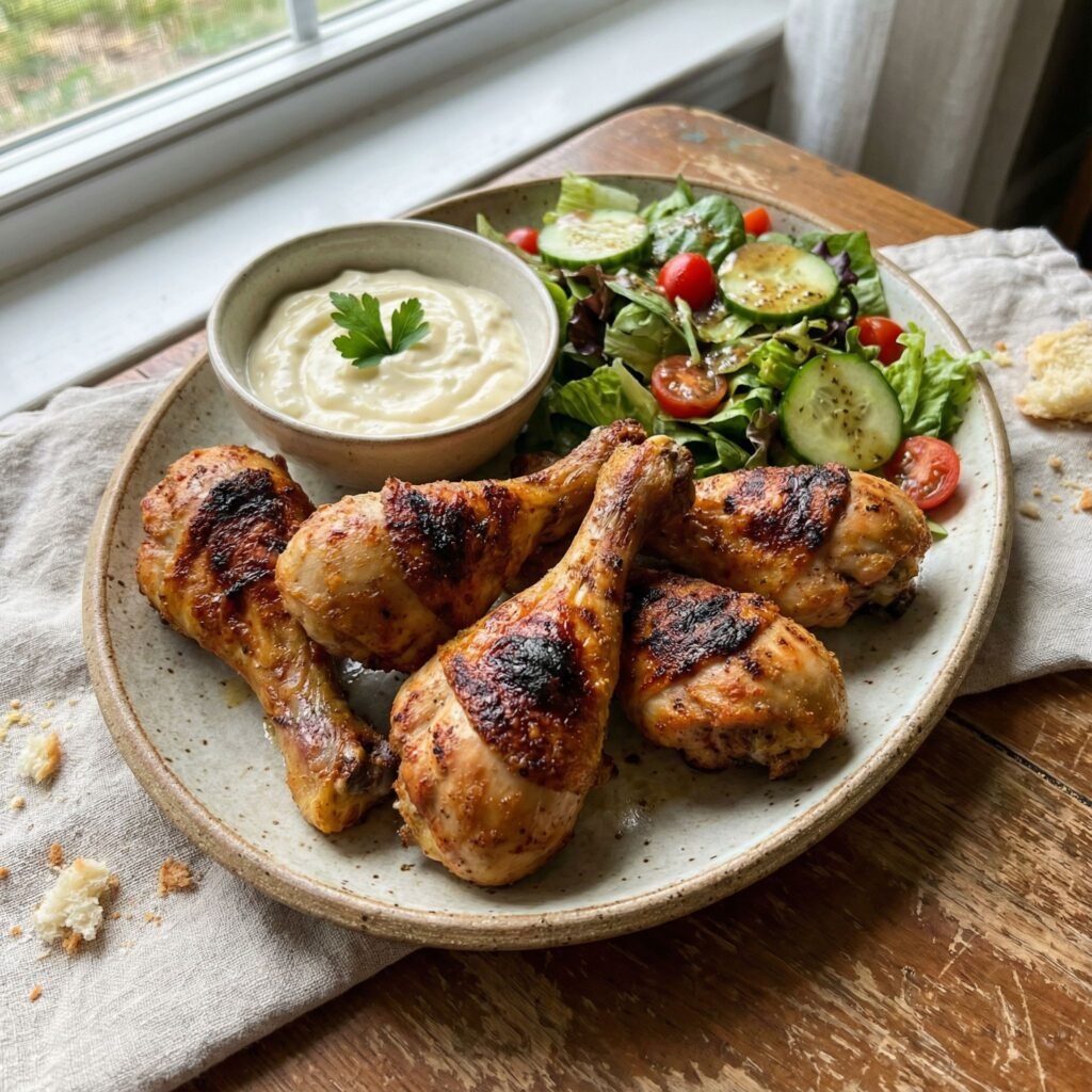Air Fryer Chicken Drumsticks with Smoky Paprika Crust serving