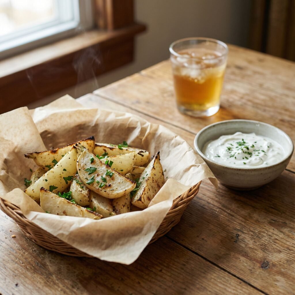 Crispy Keto Air Fryer Turnip Wedges – The Perfect Potato Swap serving