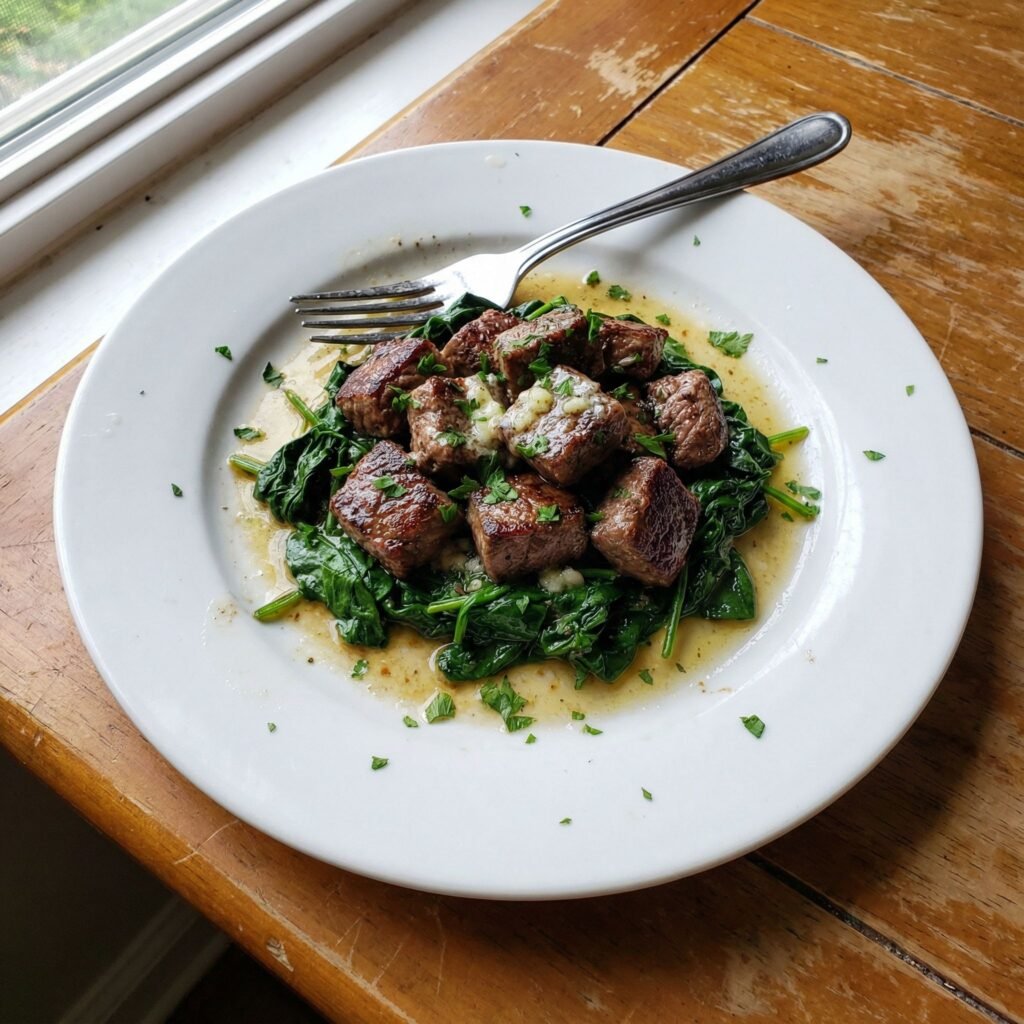 Air Fryer Steak Bites with Garlic Butter – Juicy, Quick & Keto serving